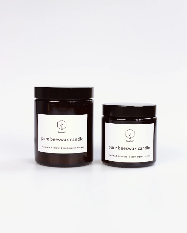 świeca z wosku pszczelego 180ml i 120ml swoye